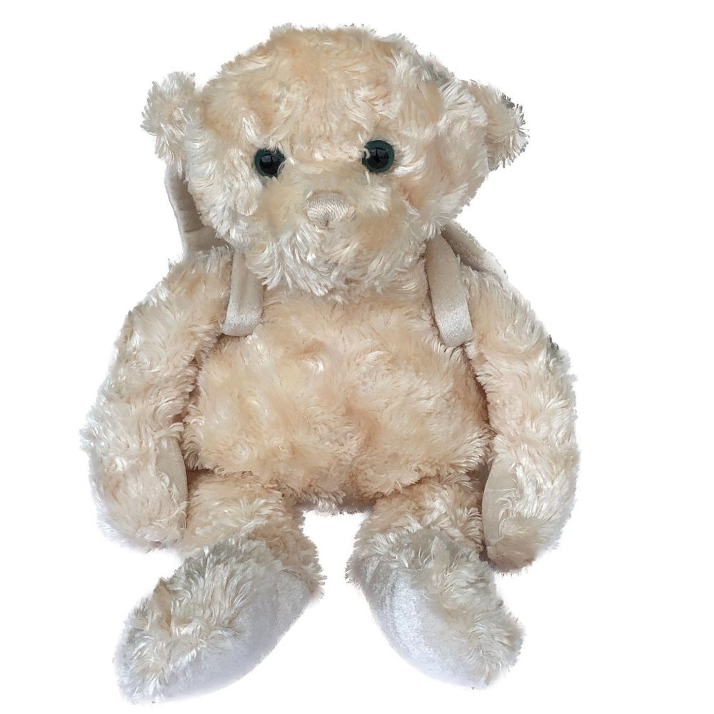 Gund Angel Food Cake Bear With Wings Two-Tones Tan Beige Blue Eyes 14" Tall RARE